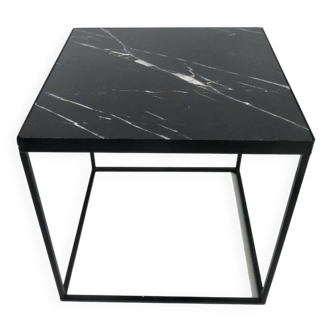 End table, small table in marble and metal