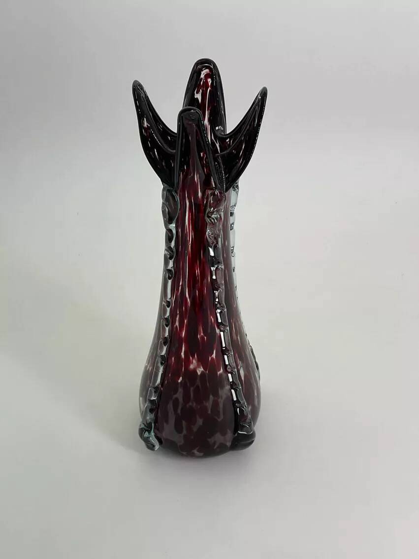 Vase en verre soufflé années 70
