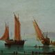 Tableau "Sailboats on the Mediterranean", oil on panel, French school of the 19th century.