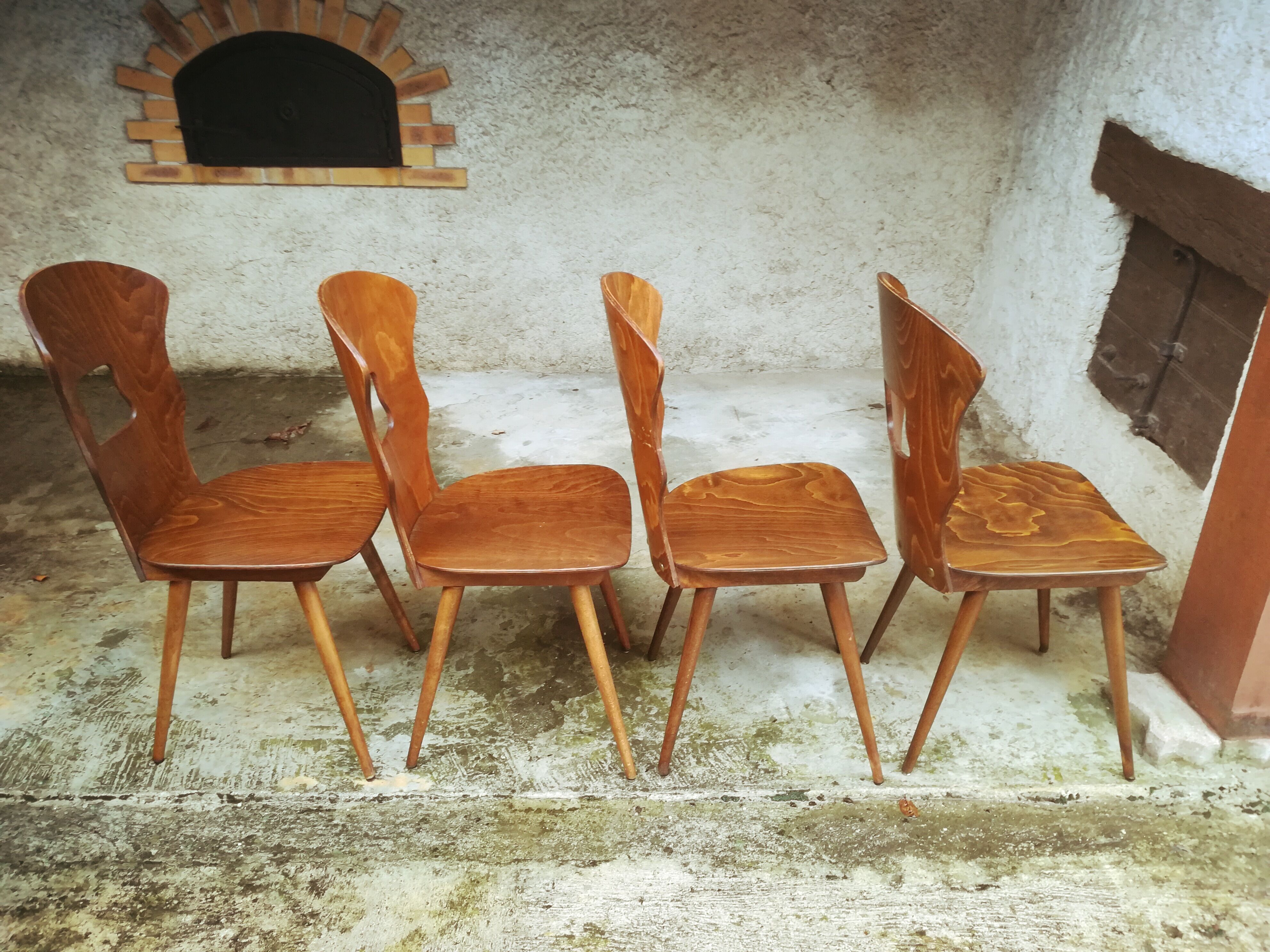 4 Baumann bistro chairs model gentian 50's