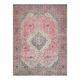 1970s vintage Persian handmade wool cotton pink oversized area rug  223x313