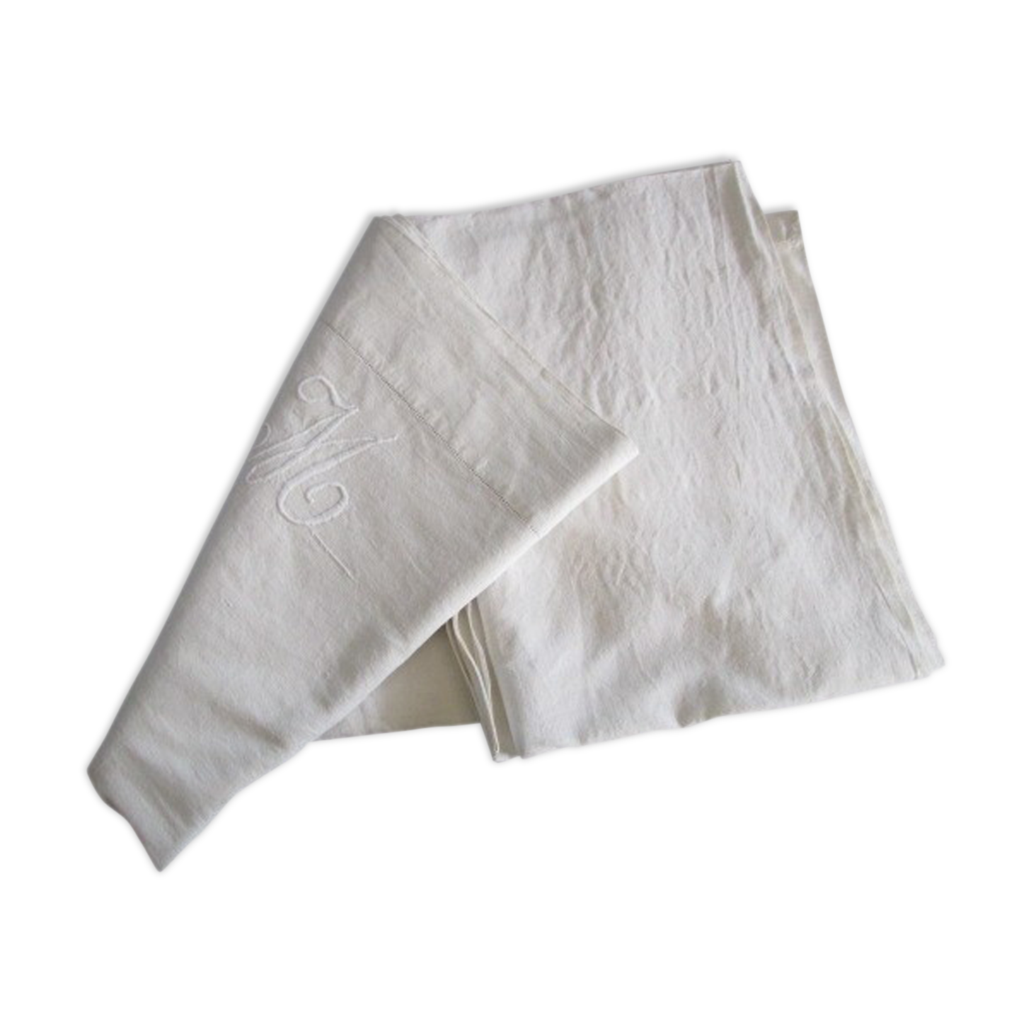 Old monogrammed sheet:330x225cm