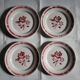 4 flat plates Badonviller Art Deco