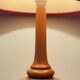 Lampe en bois tourné vintage