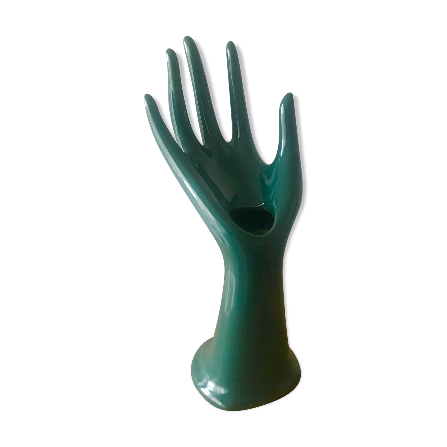 Green blue hand soliflore ring holder