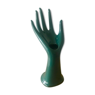 Green blue hand soliflore ring holder