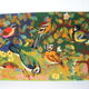 Old canvas made tapestry 1970s birds of gardens and forests 73 cm