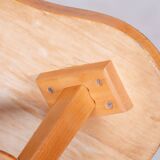 Original Beech MidCentury Small Table, Well Preserved Condition, Czechia, 1950s