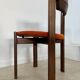 Set of 6 Girsberger Scandinavian style chairs from the 70s, vintage, solid wood, original fabric