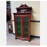 Antique Jugendstil display cabinet, vertical cabinet, Art Nouveau