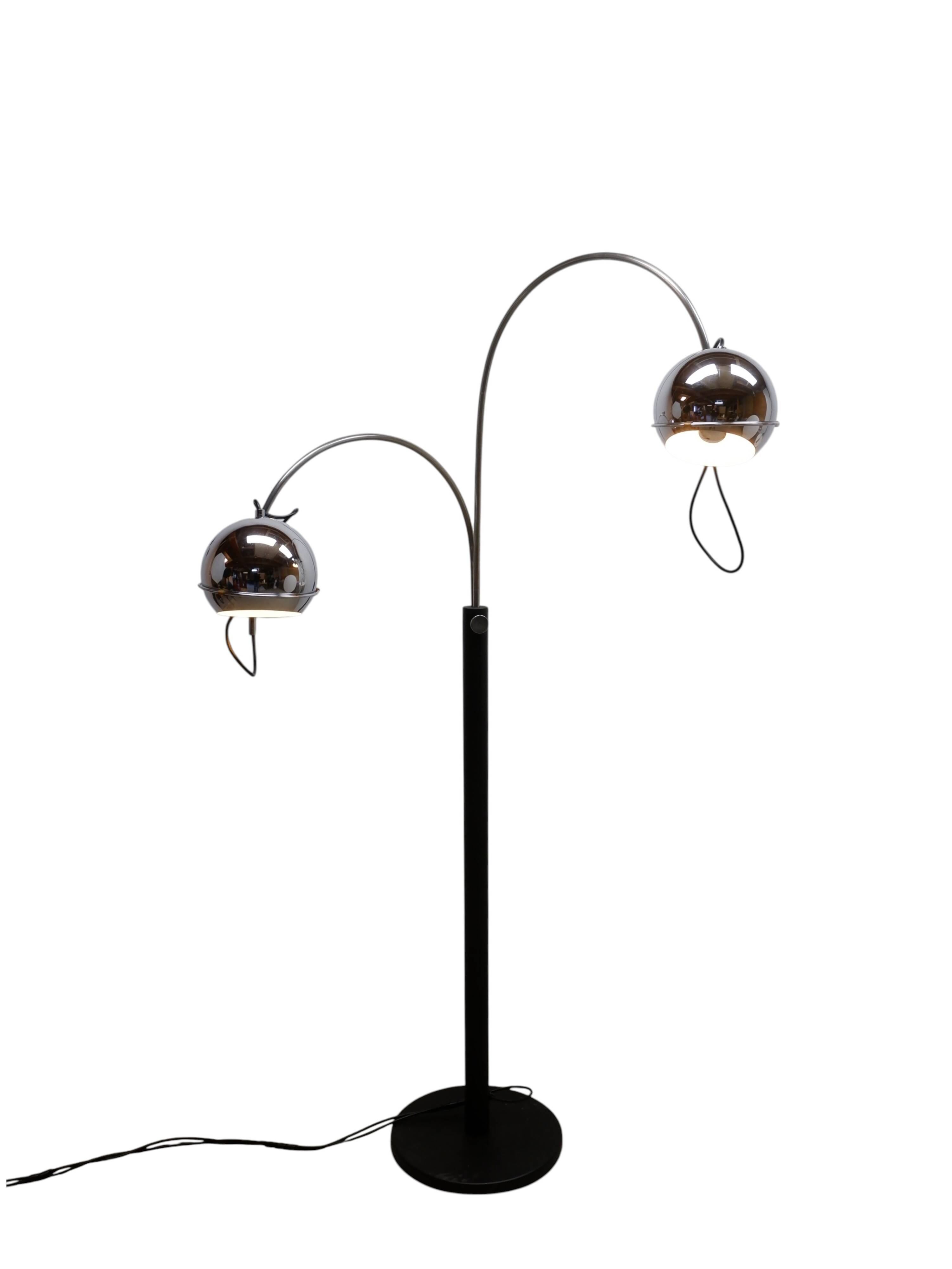 Lampadaire à double arche, années 1970