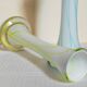 Duo of makora blown glass soliflores (krosno, poland) 1970s