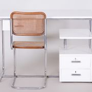 White Bauhaus writing desk made in 1930s Germany - Restored
