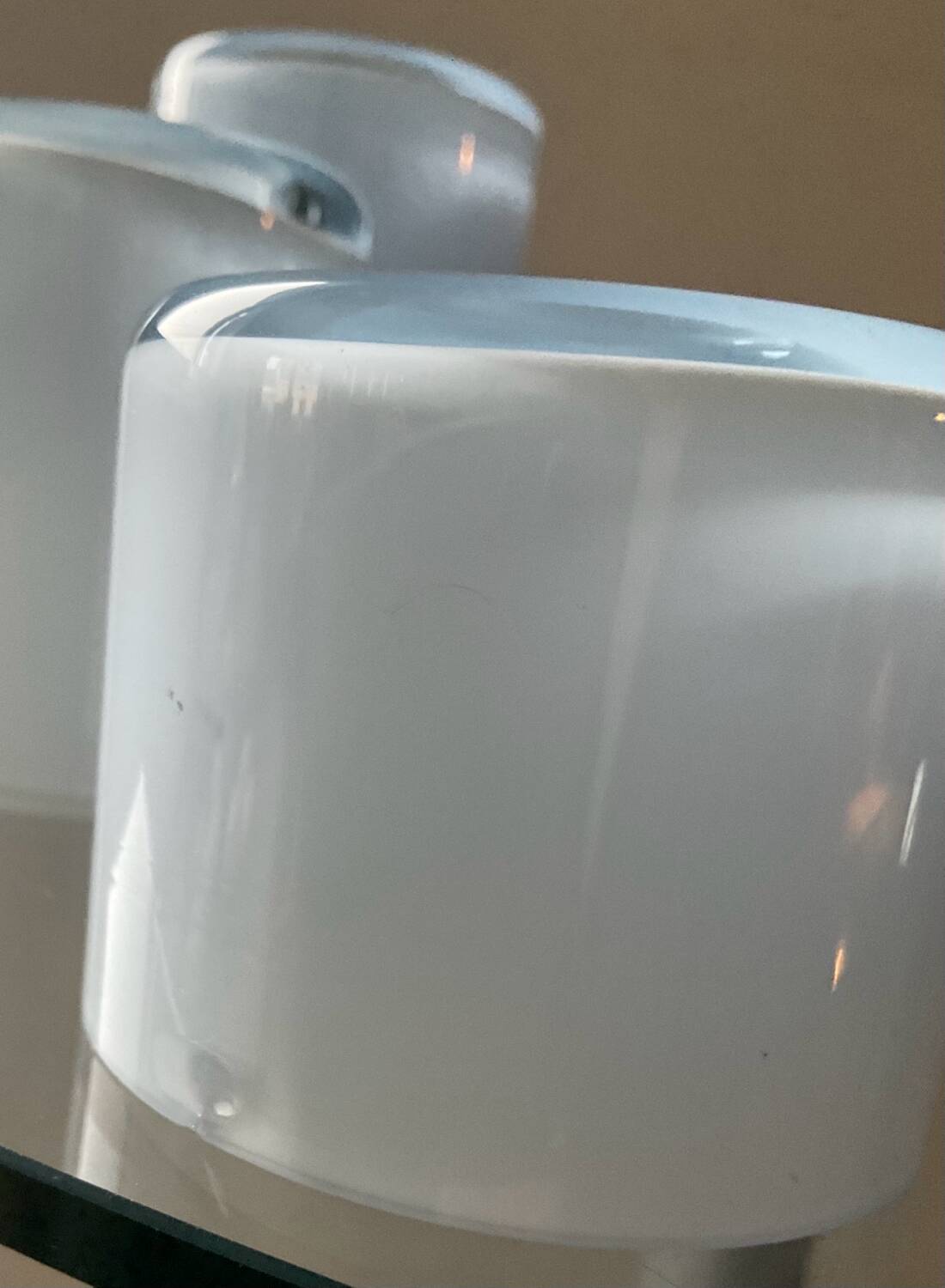 Trio of vintage candlesticks in double-layer glass paste