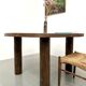 Table ronde années 50 constructiviste noyer