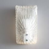Murano type glass clear wall sconce ligh
