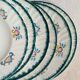 Set of 6 large flat plates Longwy Vieux Rouen vintage