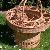 Rattan bottle holder