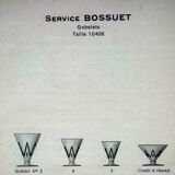 6 Wine glasses – Saint Louis Bossuet service size 10406