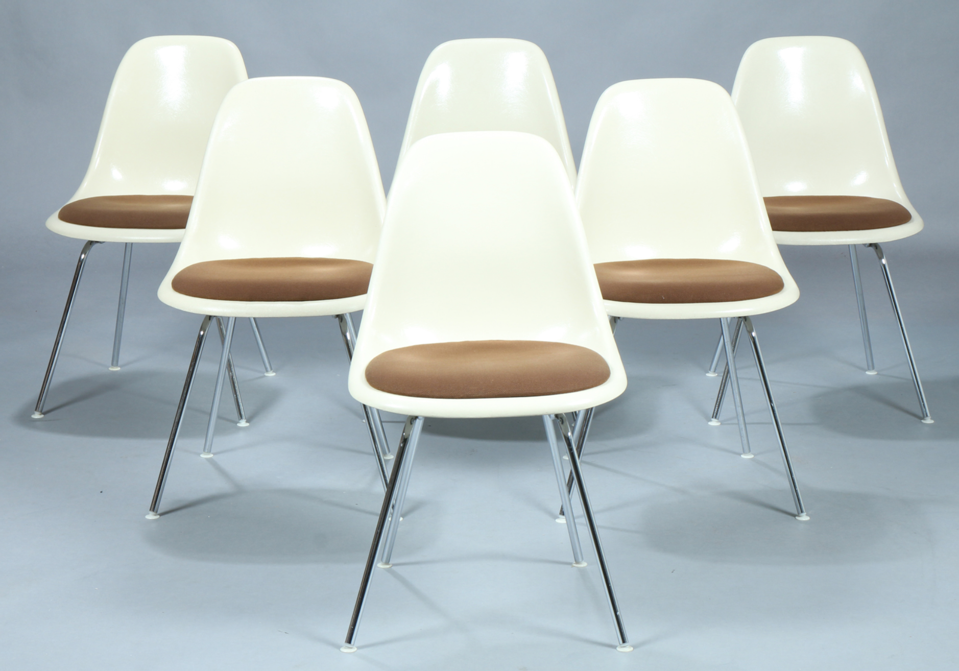 Series of 6 Eames chairs model DSX. Herman Miller edition