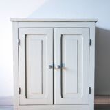 Grey clay Parisian buffet, patinated wood, 1950