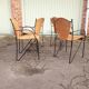 4 armrests wrought iron rattan