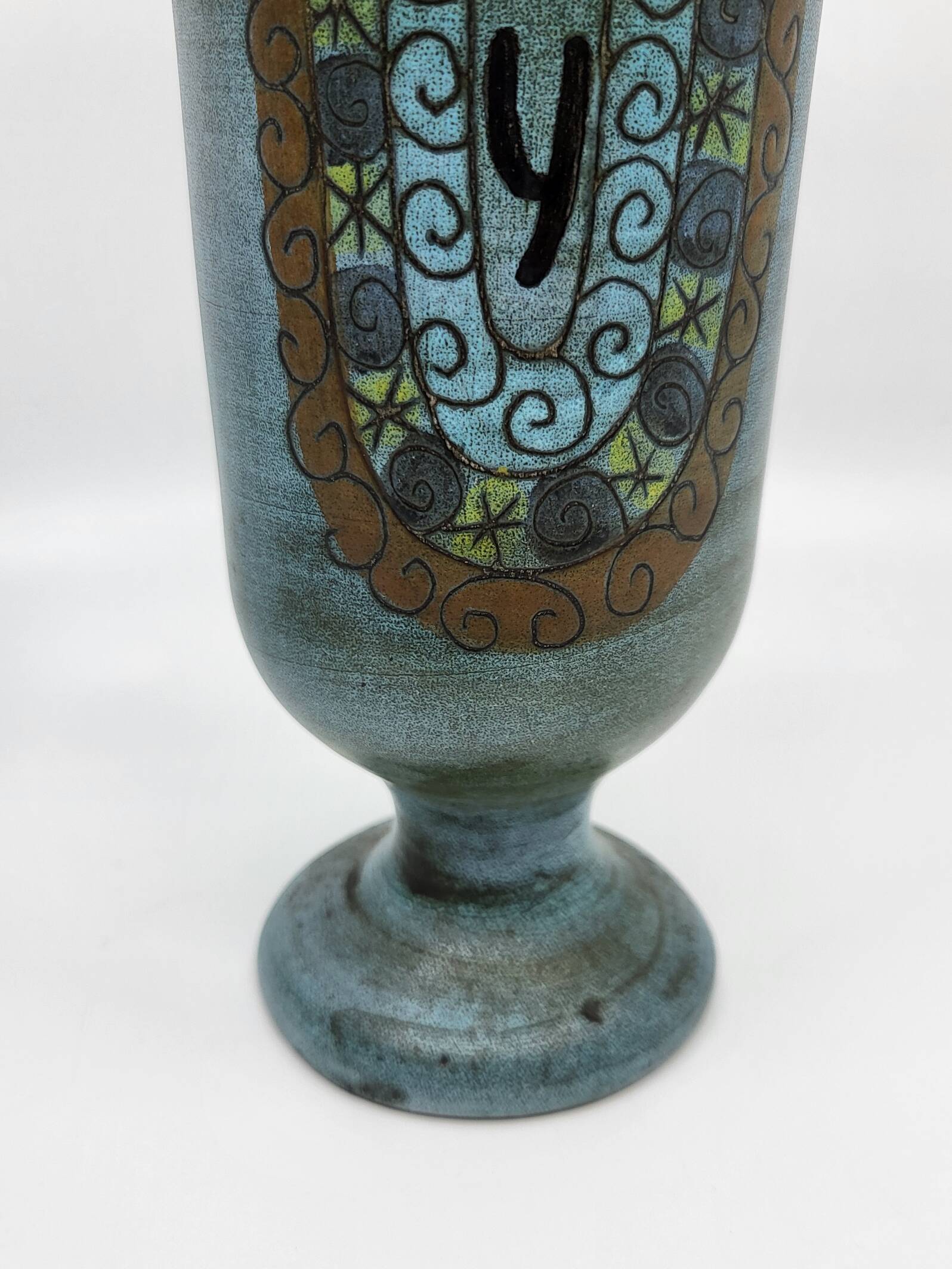 Vintage ceramic Jean De Lespinasse Whiskey bottle