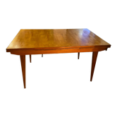 Stretchable solid teak table and ash top
