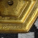 7-branch chandelier, in gilded brass, signed Wainberg.