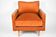 Original vintage armchair model ZWP-8 Cube, fully restored, russet color, ginger velvet 1970s