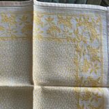 Set of 6 monogrammed damask tea towels