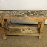 Old wooden craft workbench