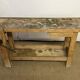 Old wooden craft workbench