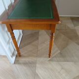 Minister's desk style L. Philippe – 2 drawers – cherry wood – faux leather desk mat