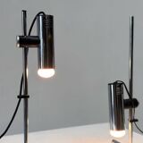 Set of two chrome table lamps by Targetti