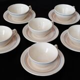 Set of coffee cups and its sub-cups - 70s