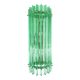 Pair of Contemporary Green “Wather Triedro” Murano Glass Wall Sconces