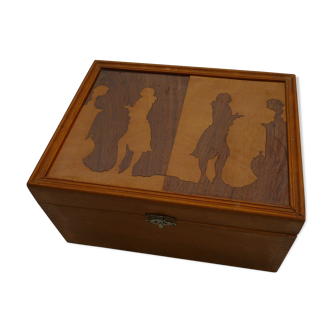 Old wooden box, marquee work