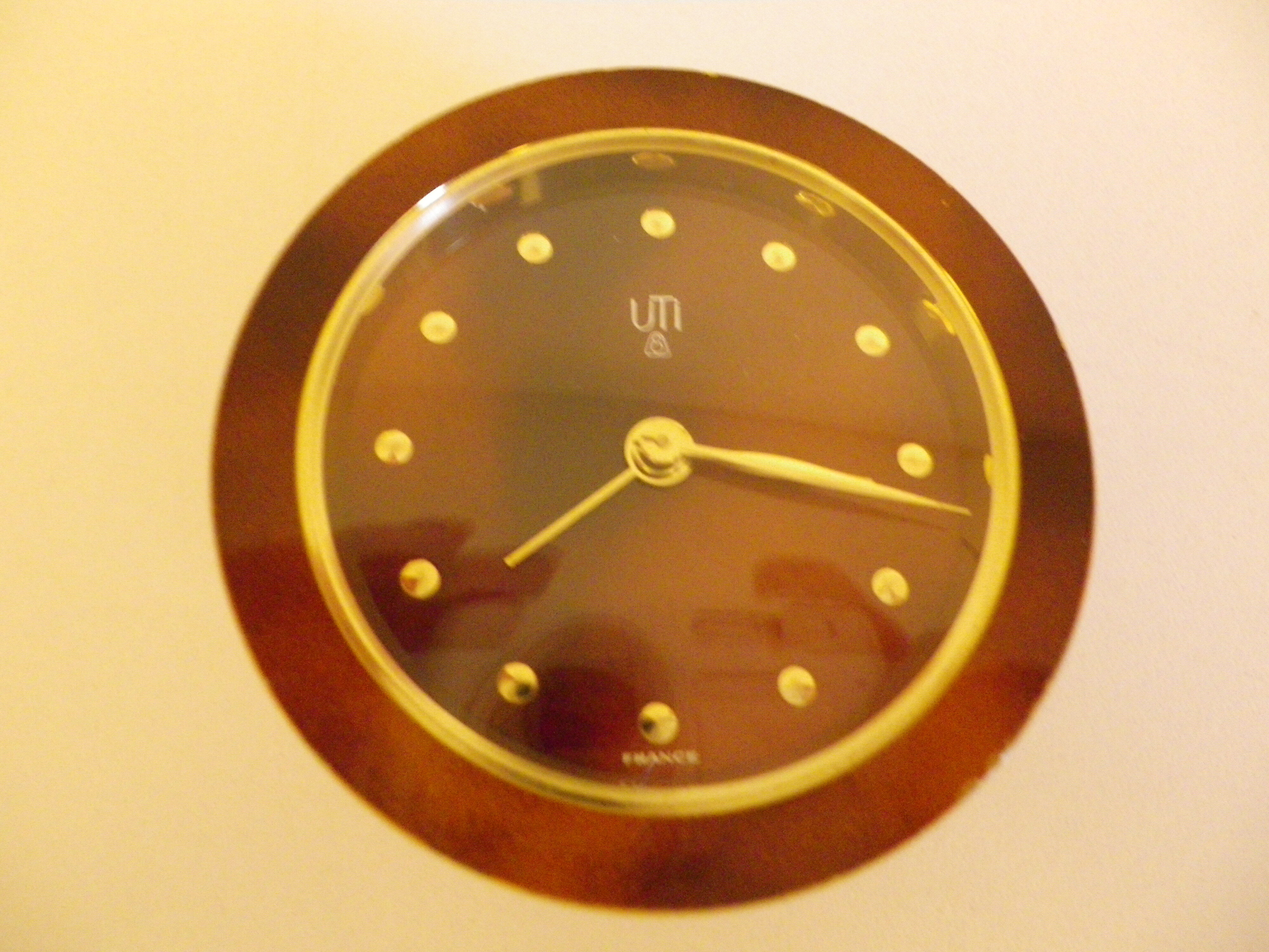 Uti clock from France - brass and lacquer - 1950s/1955