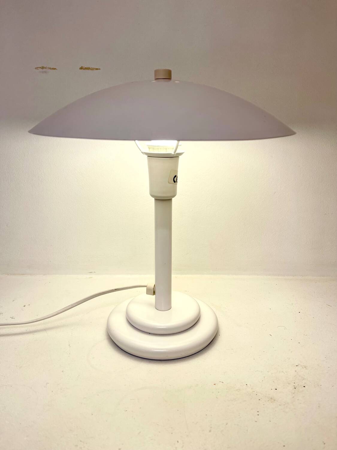 Lampe Aluminor blanche, circa 1975