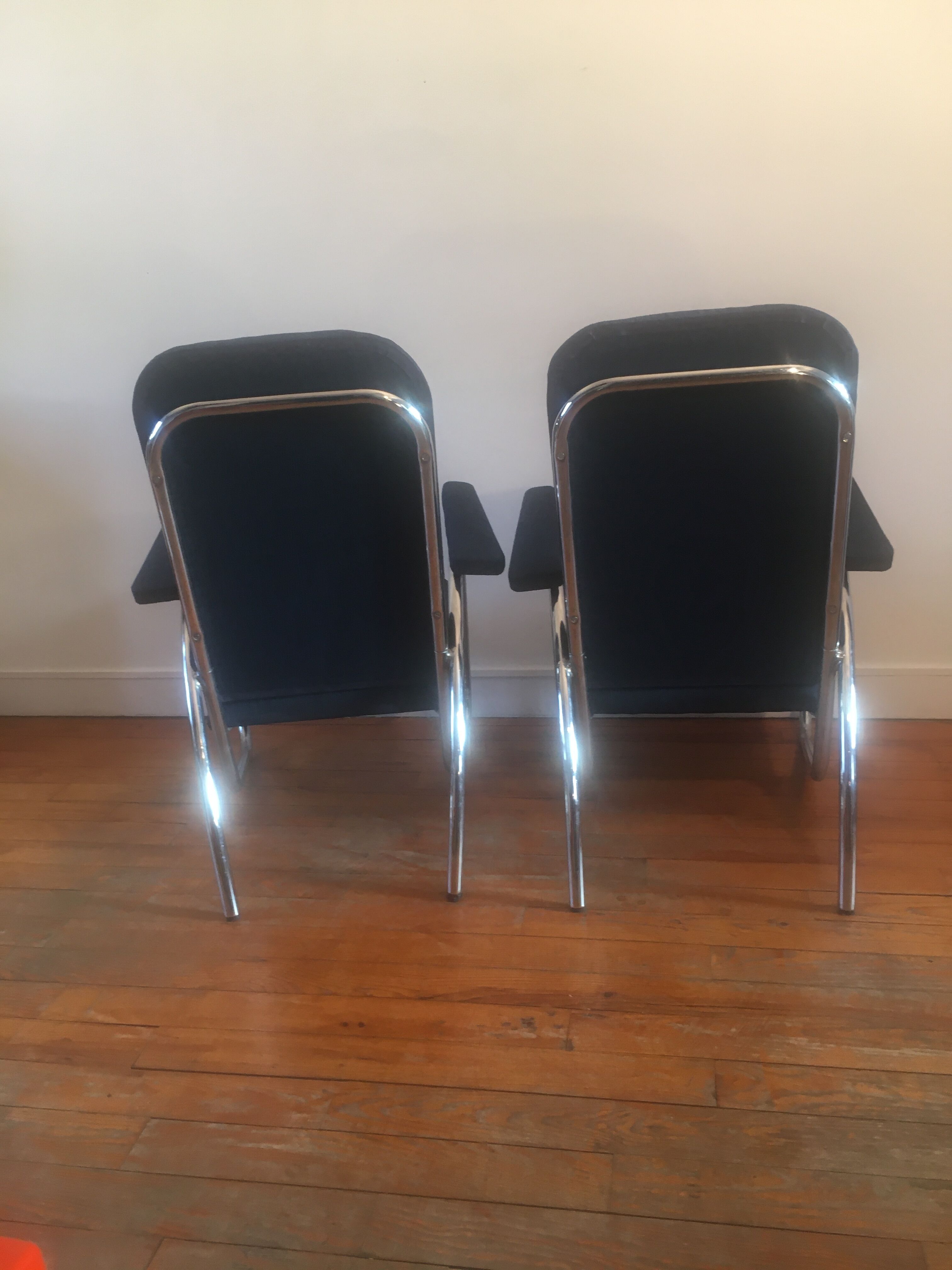 Pair of modernist armchairs 50s