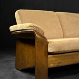 Mid-century norwegian modern two-seater sofa stressless pegasus low back loveseat from ekornes