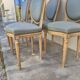Set of 6 Louis XVI style chairs with antique patinated medallion