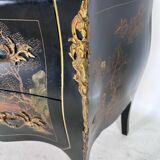 Chinese lacquered style commode