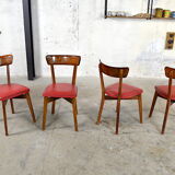 4 vintage romy bistro chairs 1950