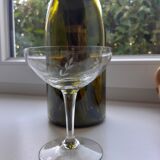 Set of 6 mismatched crystal champagne glasses 30s-40s