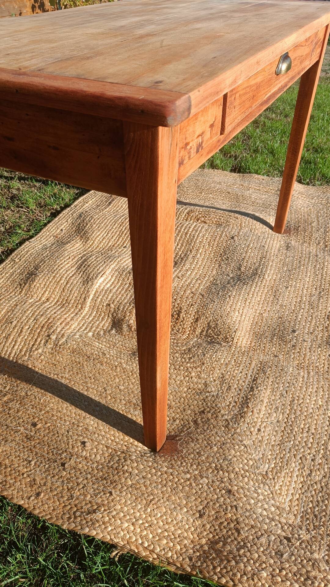 Table bureau bois brut