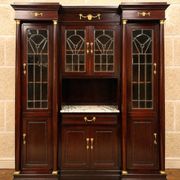 Large Empire-style display cabinet in mahogany from the late 19th century.