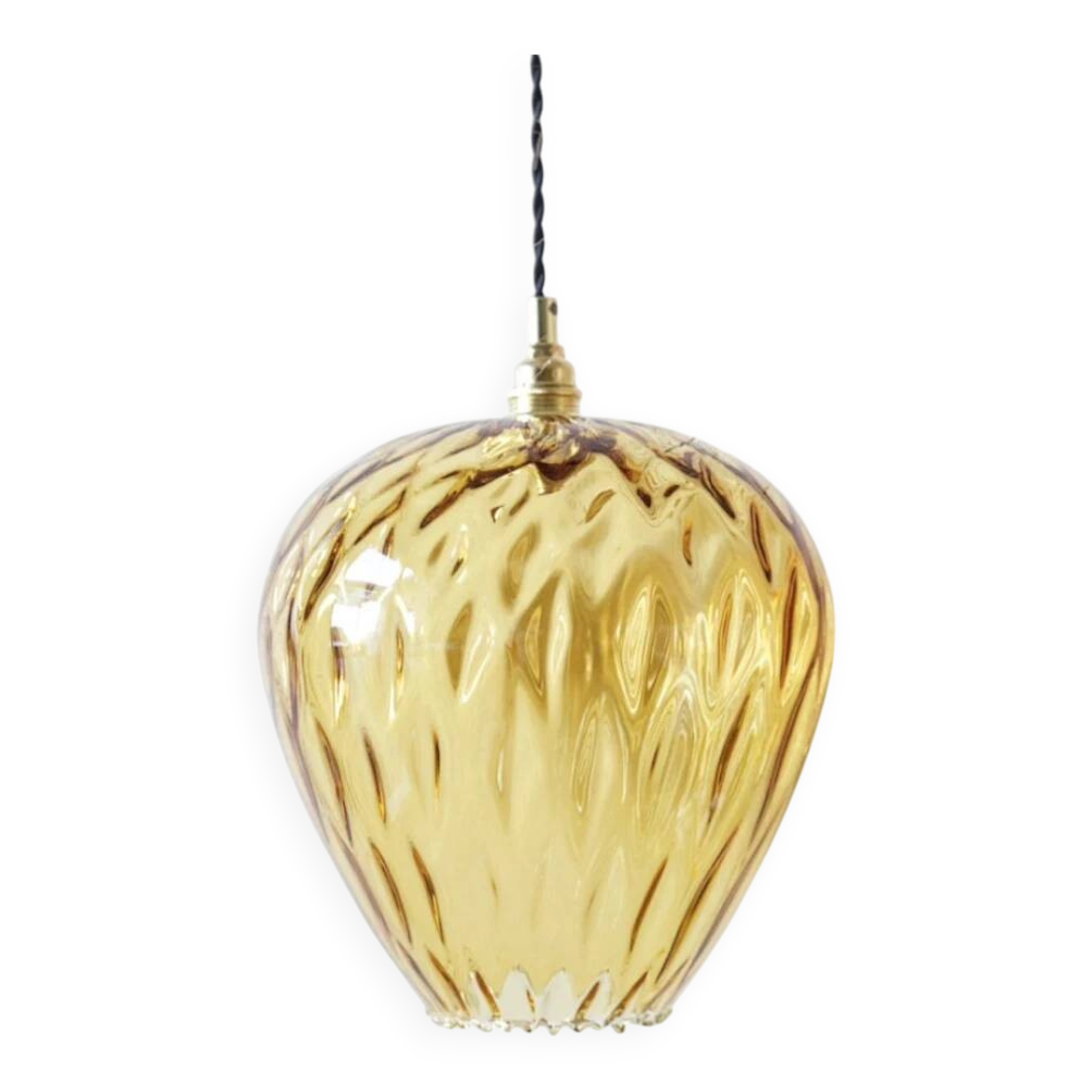 Amber glass pendant