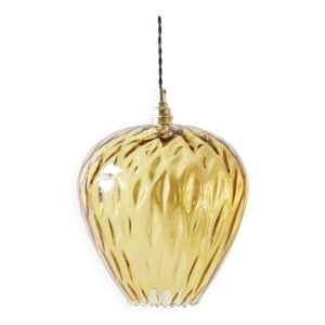suspension en verre ambré